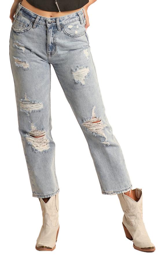 Denim crops ladies fashion