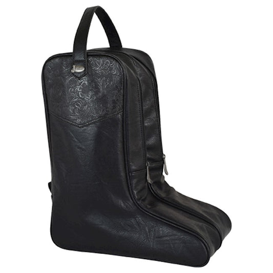 JUSTIN BOOT BAG BLACK WITH TOOLING