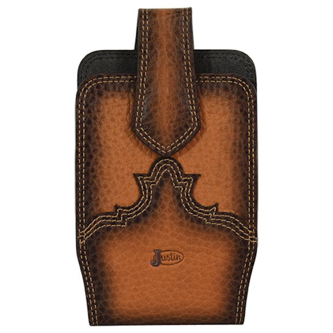 JUSTIN PHONE HOLSTER BURNISHED PEBBLE LEATHER