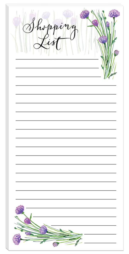 HOMEGROWN CHIVES MAGNETIC LIST PAD