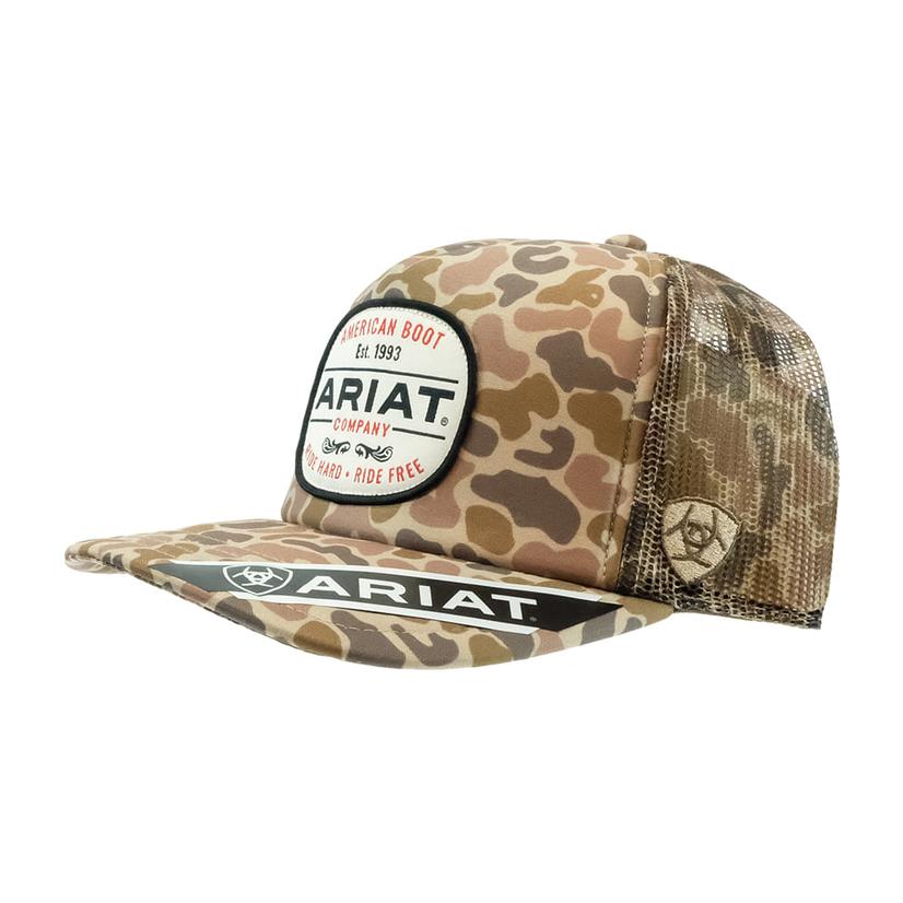 ARIAT MEN'S CAMO DUCK PATCH MESH BACK CAP | FREDERICKSBURG – Yee Haw ...