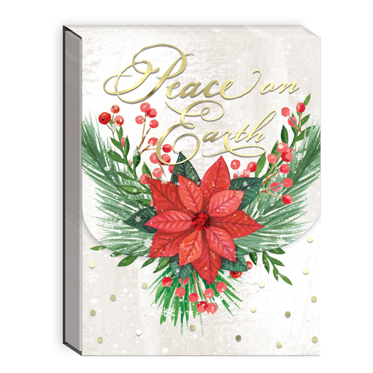 GLAD TIDINGS "PEACE POINSETTIA" POCKET NOTE PAD