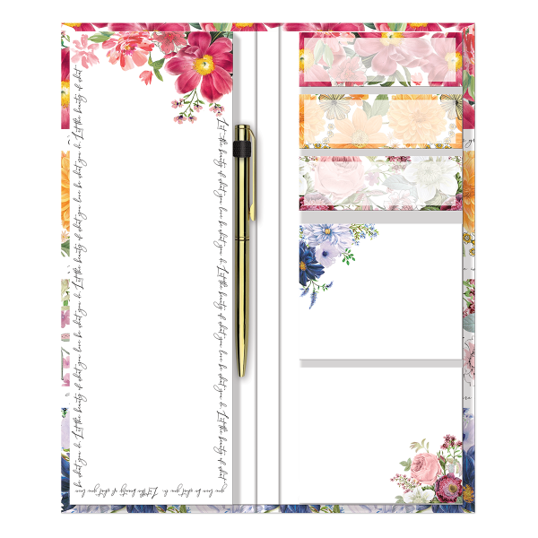 NOTABLE FLORALS "FLORAL STRIPE" NOTE-FOLIO