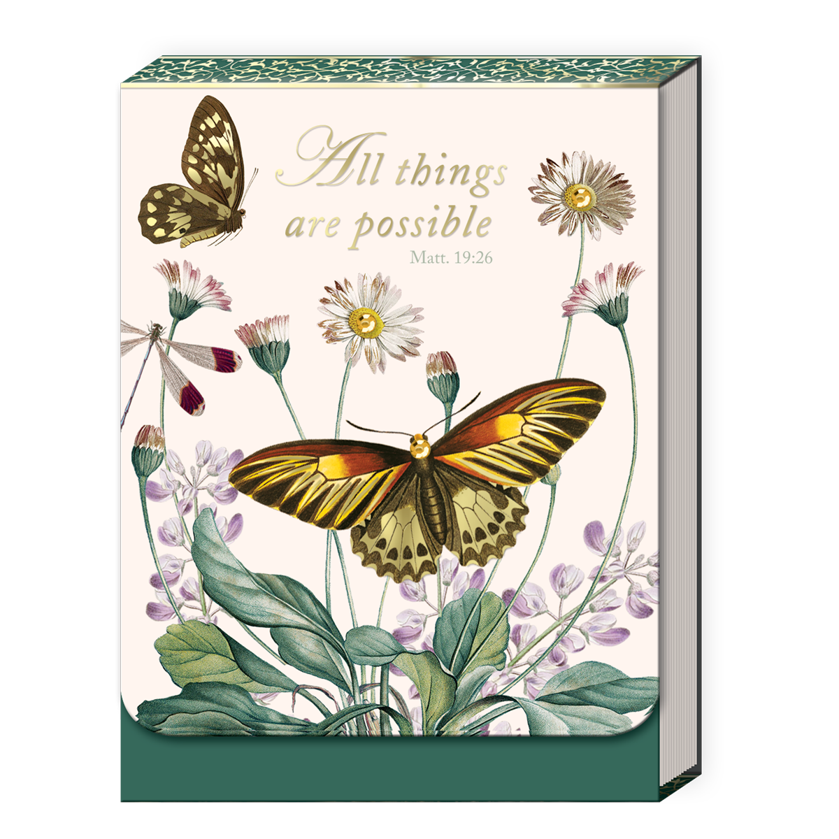 NATURE'S GRACE "DAISY BUTTERFLIES" POCKET NOTE PAD