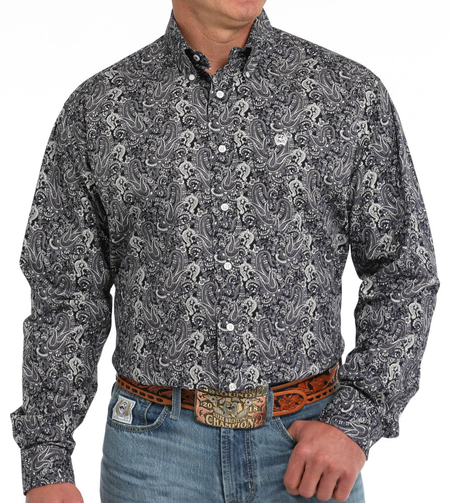 CINCH MEN'S PAISLEY PRINT LONG SLEEVE SHIRT