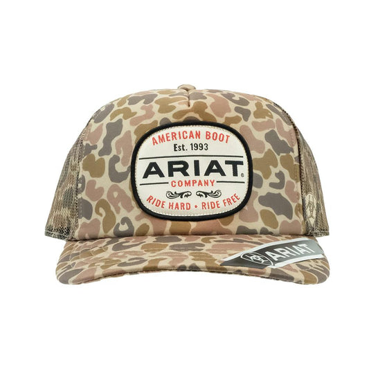 ARIAT MEN'S CAMO DUCK PATCH MESH BACK CAP