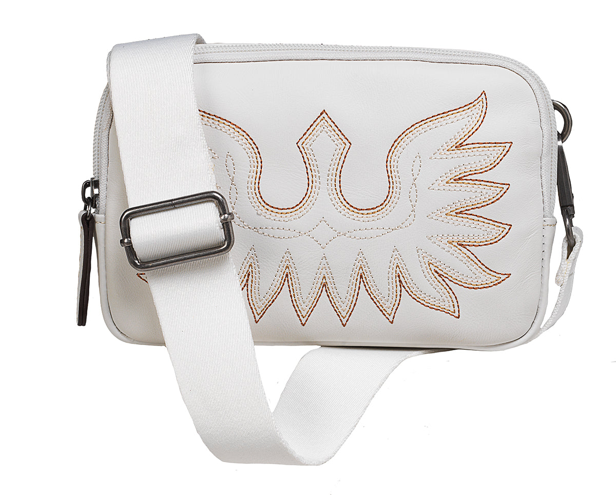 ARIAT LADIES CASANOVA COLLECTION BELT BAG - WHITE