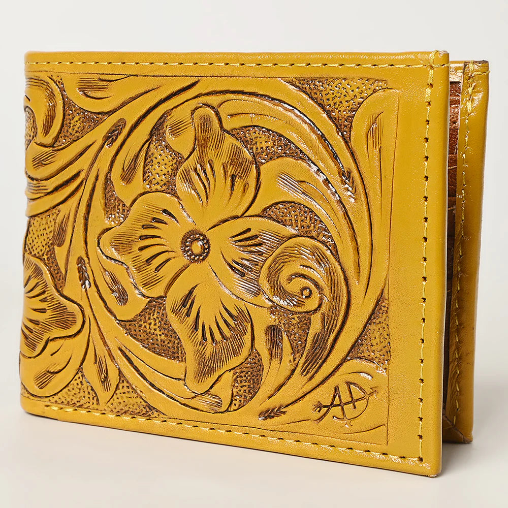 AMERICAN DARLING TOOLED LEATHER WALLET - NATURAL