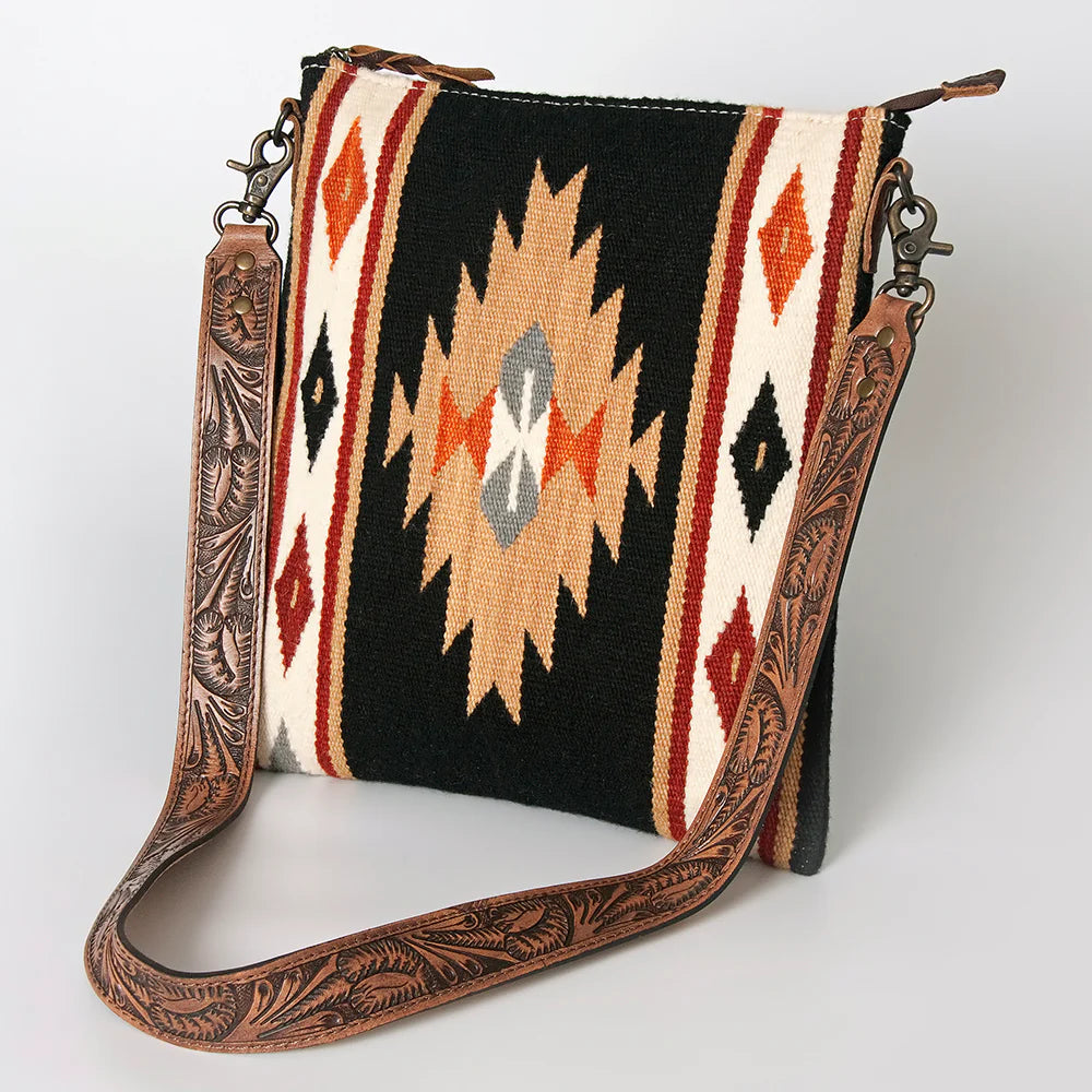 AMERICAN DARLING WOOL AZTEC BLANKET PURSE