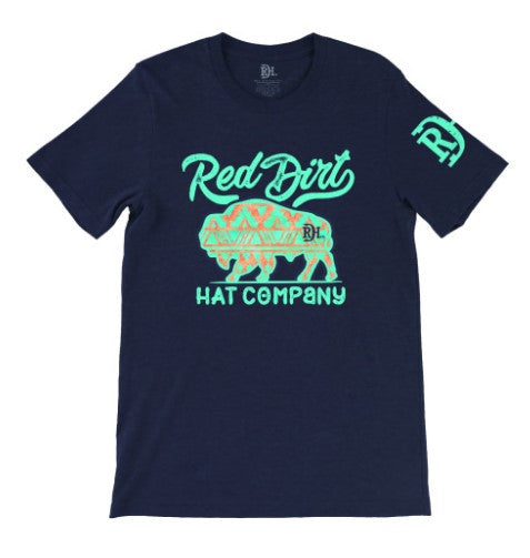 RED DIRT HAT CO AZTEC BISON TEE SHIRT