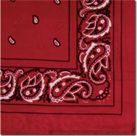 XL SILK BANDANA SCARF in RED