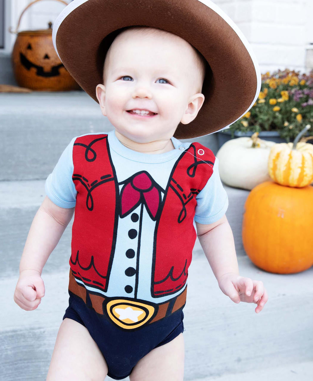 INFANT COWBOY CREEPER ONESIE