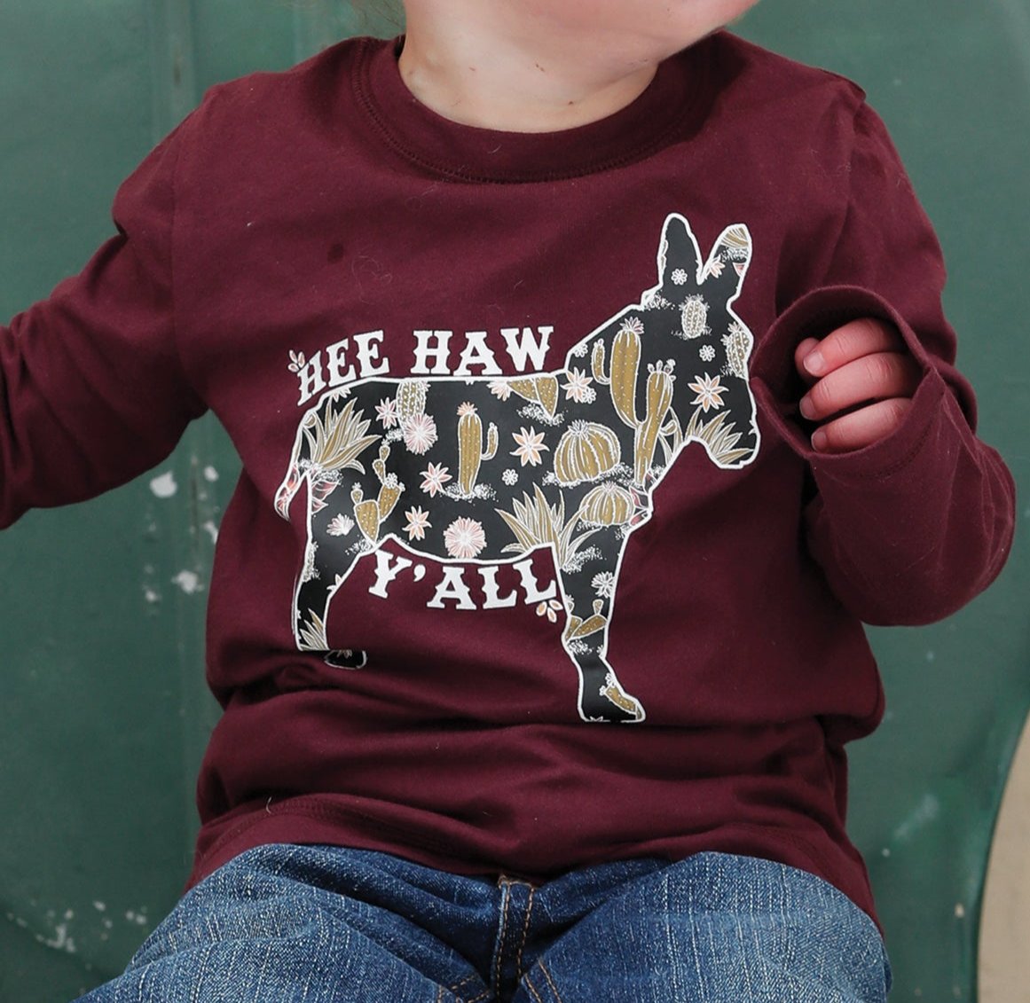 CRUEL GIRL TODDLER HEE HAW LONG SLEEVE TEE SHIRT