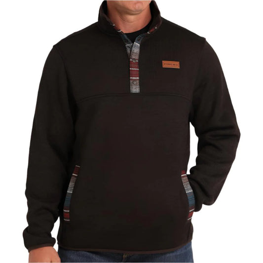 CINCH MEN'S KNIT PULLOVER SWEATER - BROWN