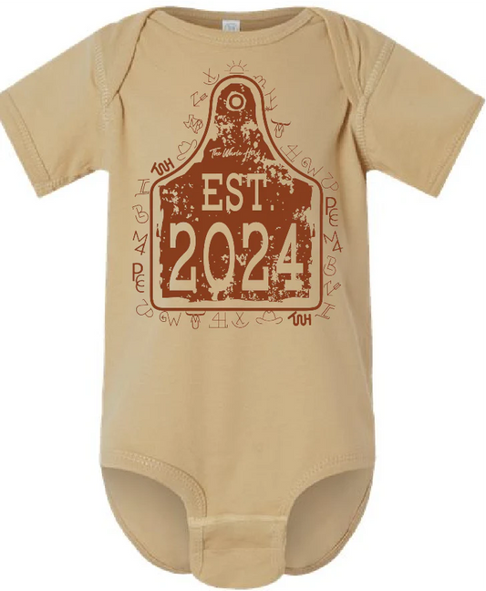 INFANT EST. 2024 EARTAG WESTERN GRAPHIC BODY SUIT