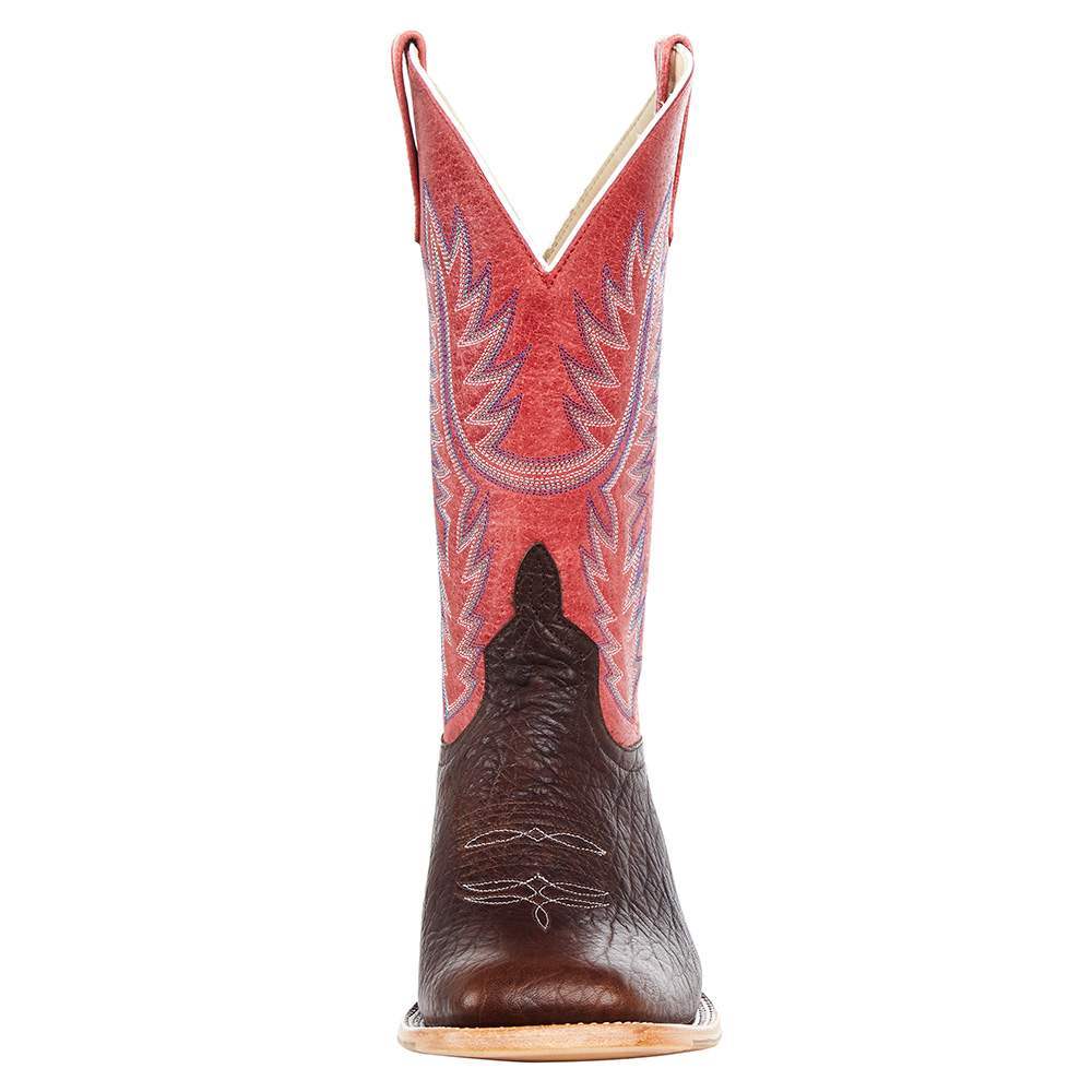 HORSEPOWER MEN'S TOP HAND SHRUNKEN SHOULDER BROWN BULL HIDE/RED SINSATION BOOTS