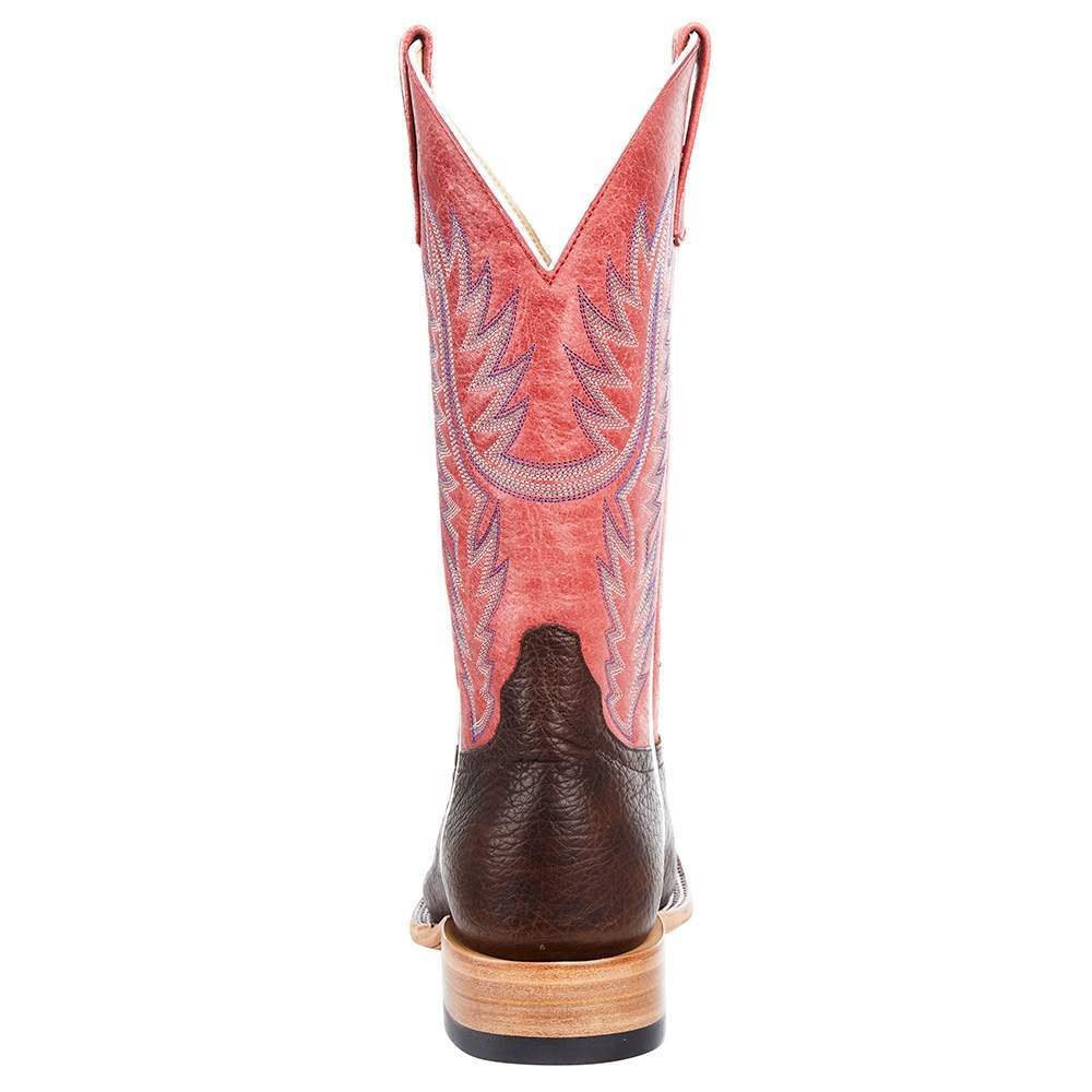 HORSEPOWER MEN'S TOP HAND SHRUNKEN SHOULDER BROWN BULL HIDE/RED SINSATION BOOTS