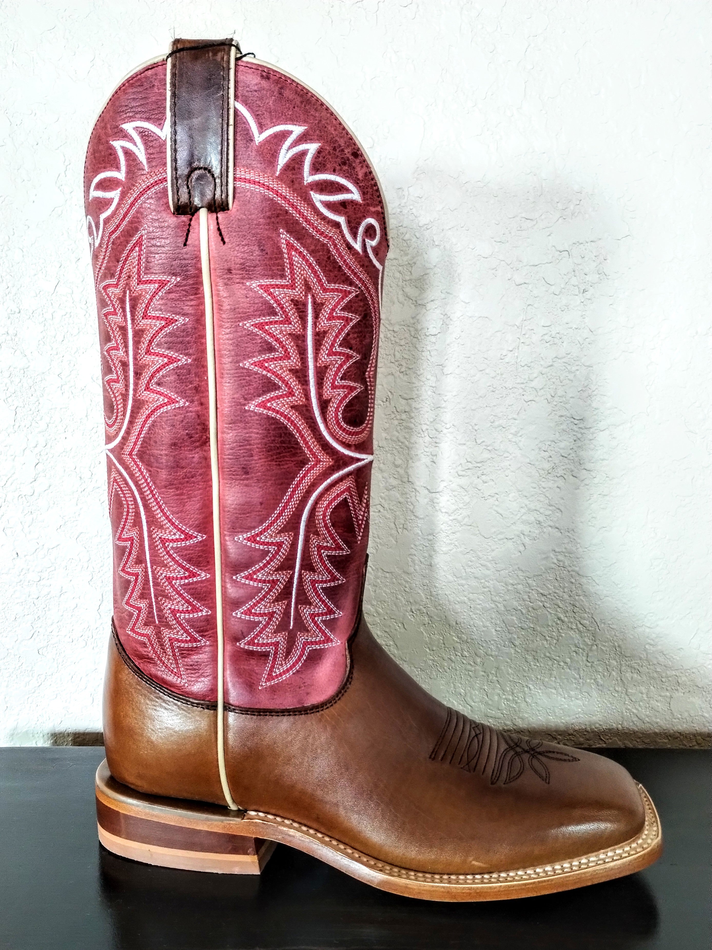 Justin red cowboy clearance boots