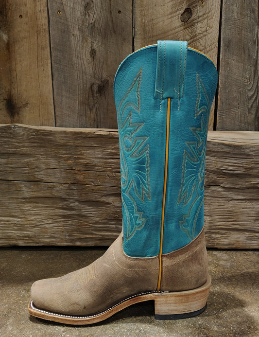 OLATHE SAND ANGRY ELK BUTT/SEA FOAM TOP BOOT