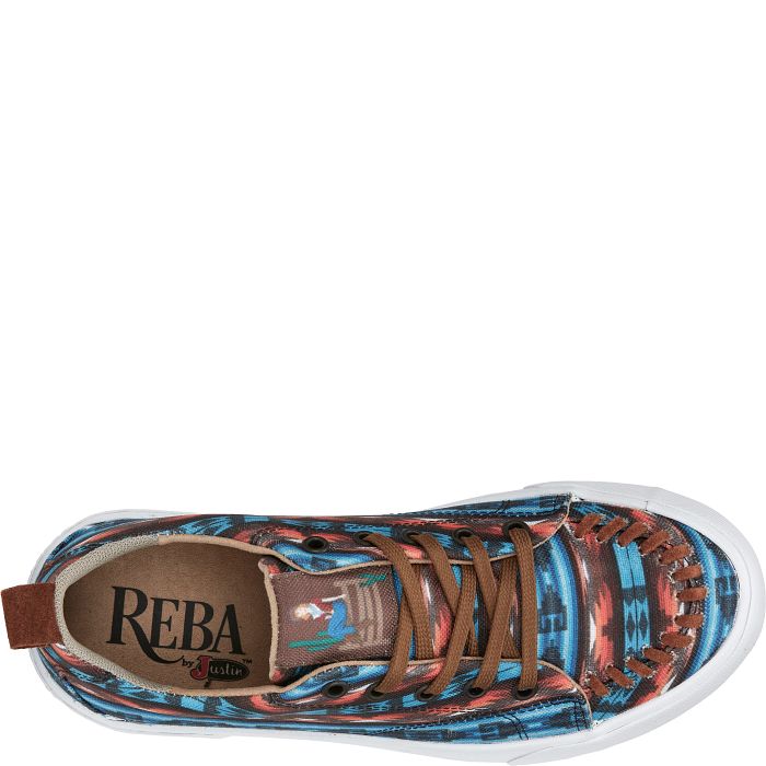 JUSTIN LADIES REBA ARREBA BLUE-MULTI SHOES