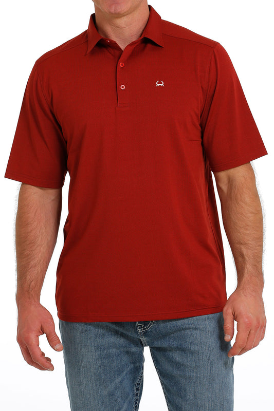 CINCH MEN'S SHORT SLEEVE ARENAFLEX POLO SHIRT - SOLID RED