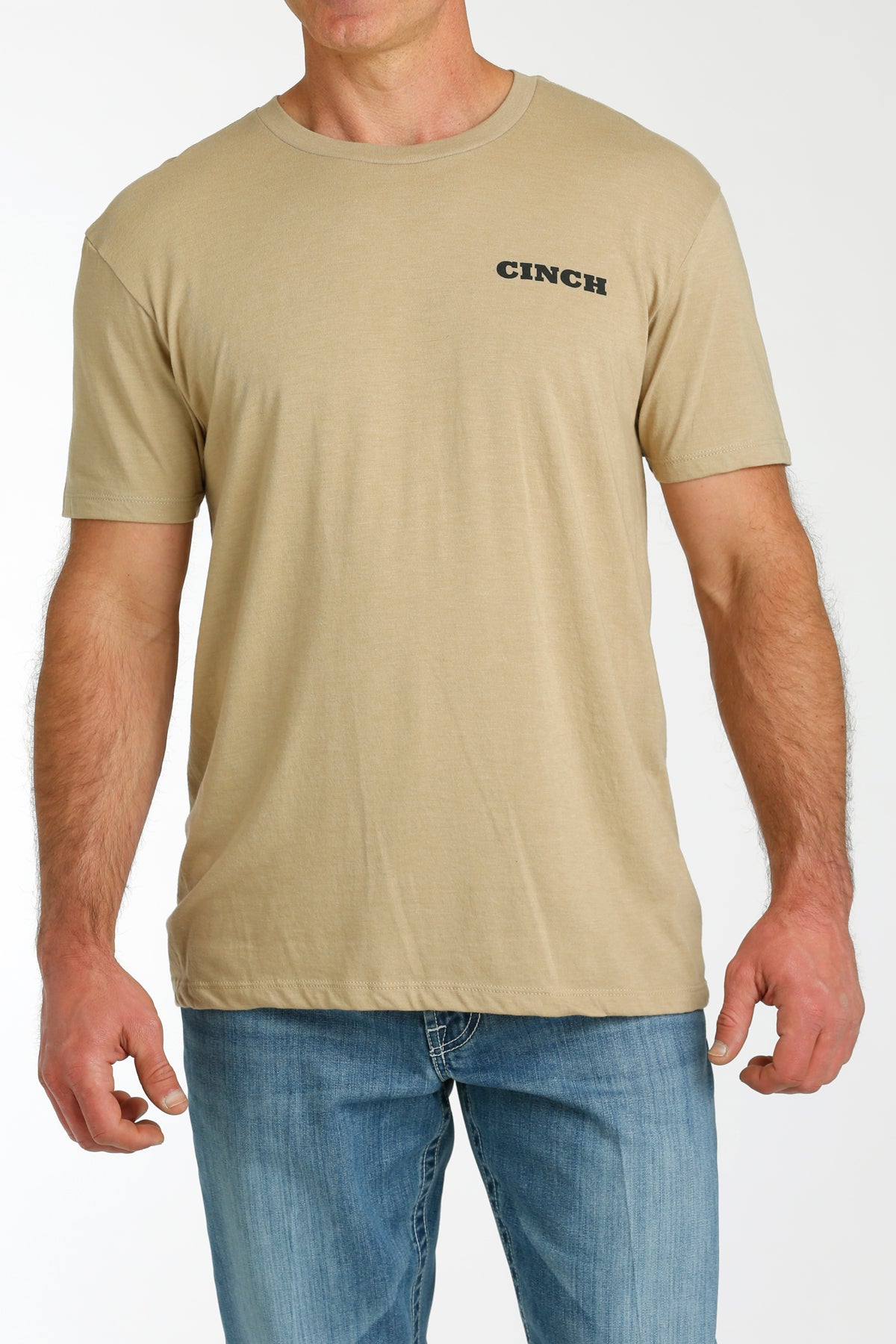 CINCH MEN'S WATERING HOLE TEE - CREAM