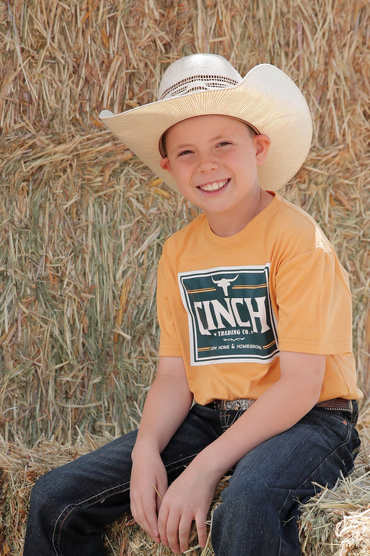 CINCH BOY'S WESTERN TEE - GOLD