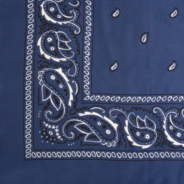 Silk Bandana Scarf in Navy