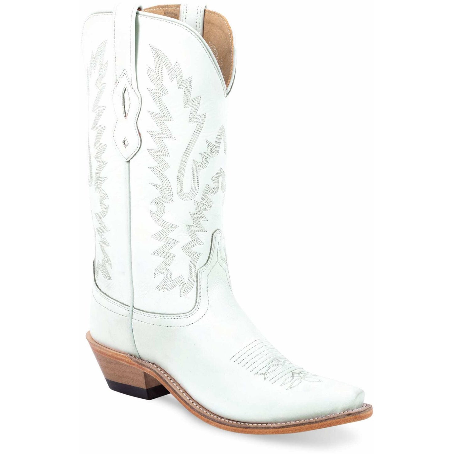 Women's Old West 12" All White Snip Toe Western Boot