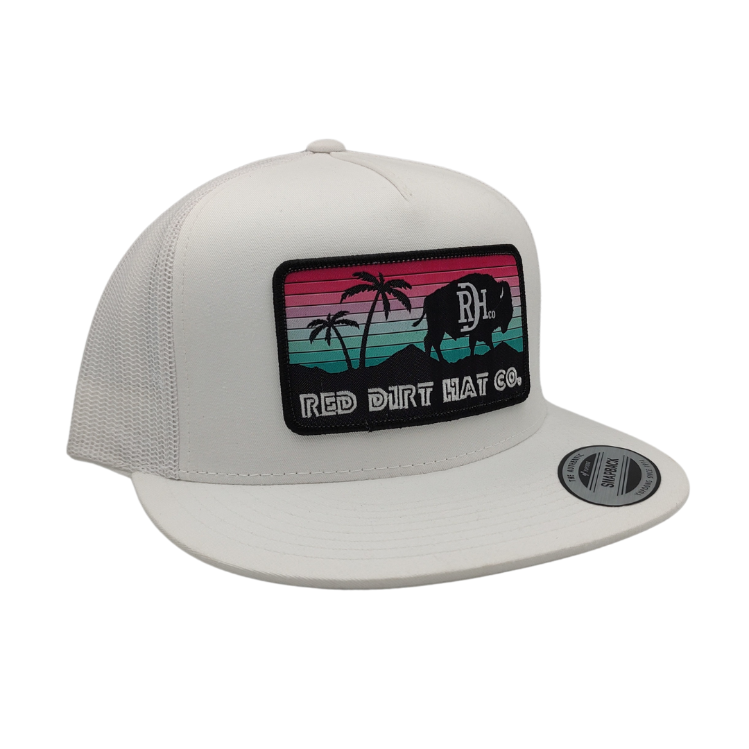 RED DIRT HAT CO MIAMI VICE in WHITE/ WHITE