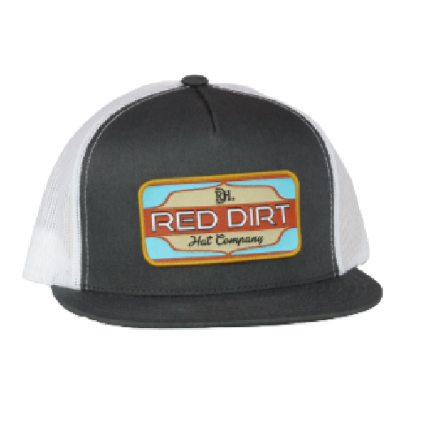 RED DIRT HAT CO BUNK HOUSE in CHARCOAL/ WHITE