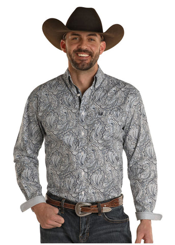 CINCH TODDLER PAISLEY PRINT BUTTON DOWN WESTERN SHIRT- BLACK & BLUE – Yee  Haw Ranch Outfitters