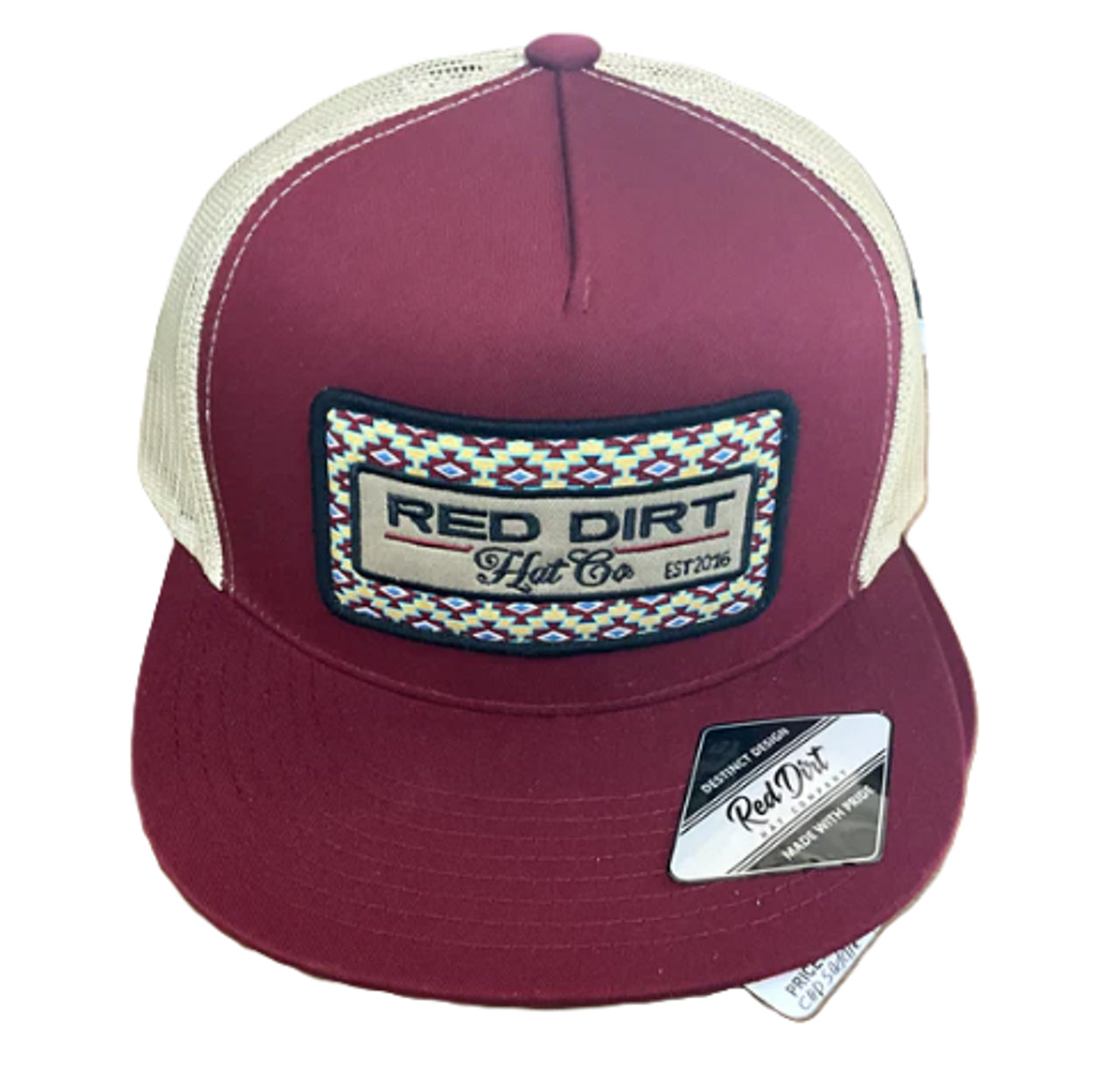 RED DIRT SADDLE UP HAT in BURGUNDY/KHAKI