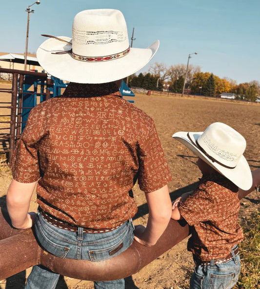 "BRAND YUR CATTLE" TODDLER AND BOY'S SHORT SLEEVE SHIRT