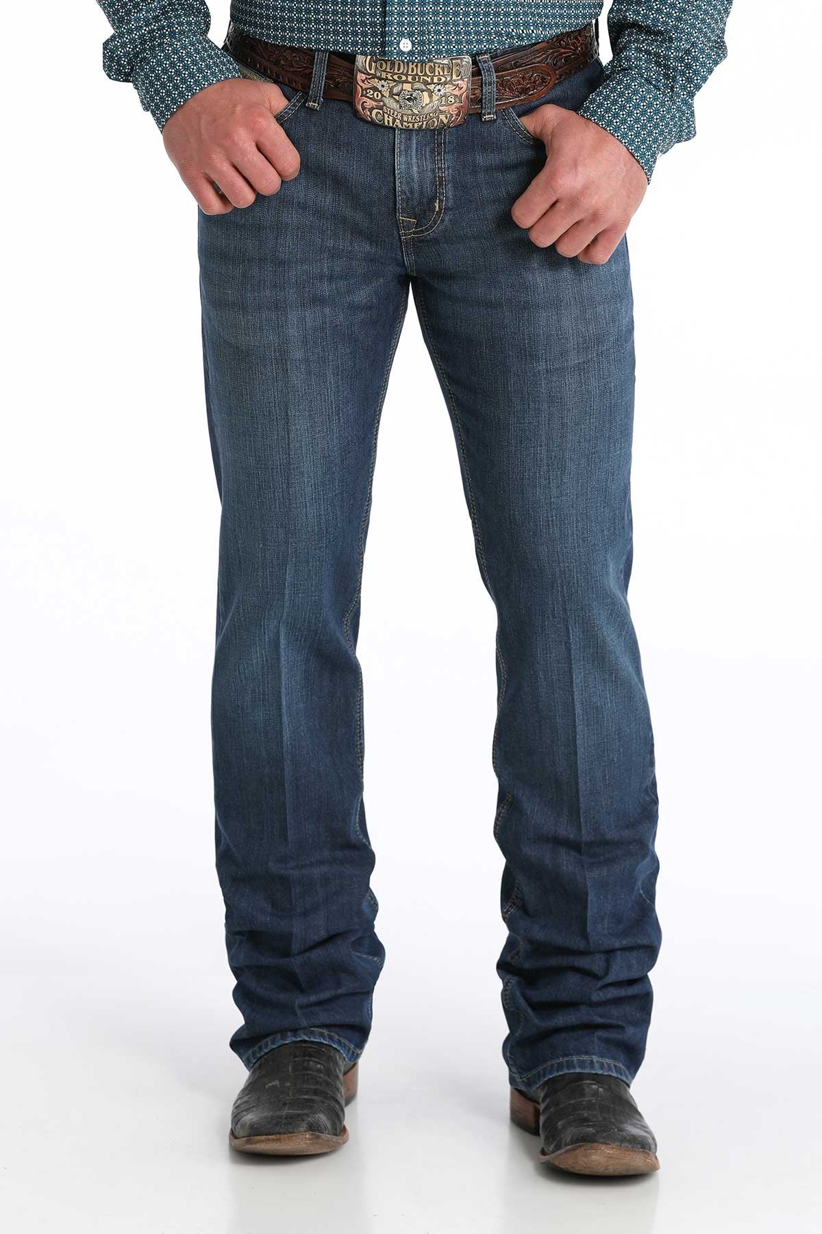 CINCH MEN'S SLIM FIT IAN JEANS- DARK STONEWASH - JAN 25