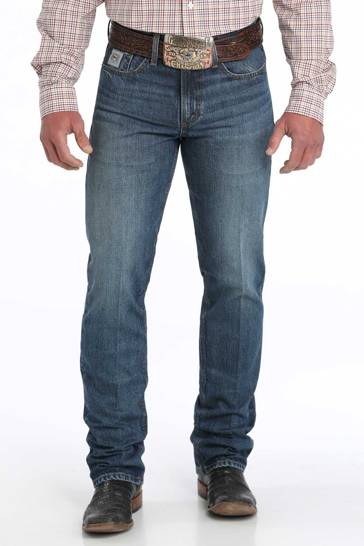 CINCH MEN'S SLIM FIT SILVER LABEL JEAN - MEDIUM STONEWASH