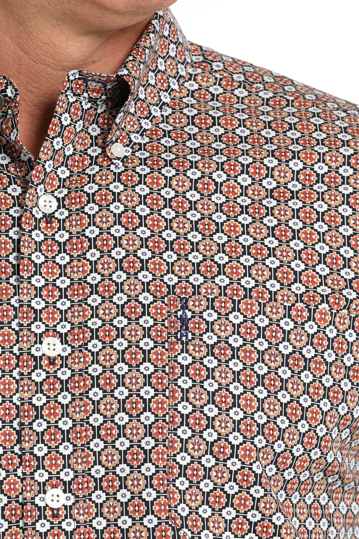 CINCH MEN'S MODERN FIT MEDALLION PRINT BUTTON-DOWN WESTERN SHIRT -MULTI