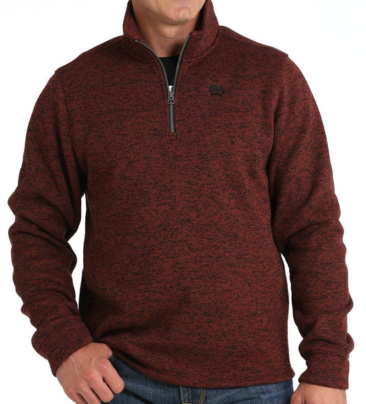 CINCH MEN'S SWEATER KNIT PULLOVER - BURGUNDY