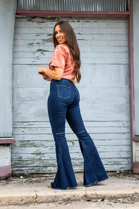 Super flare plus size fashion jeans