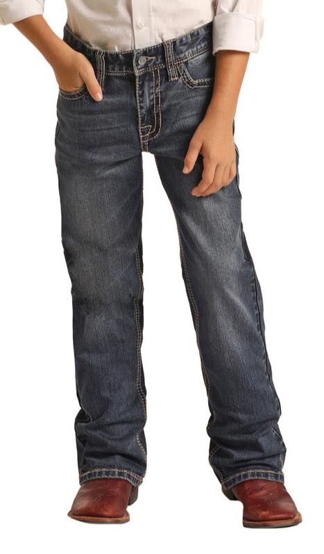 Rock and Roll Boy's BB Gun Dark Wash Reflex Regular Jeans