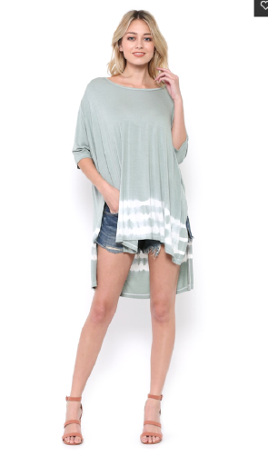 Tie Dye Slouch Tunic Top