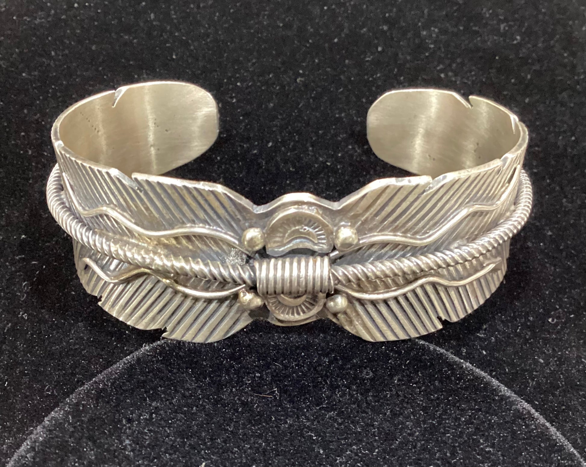 Double Feather Cuff Bracelet